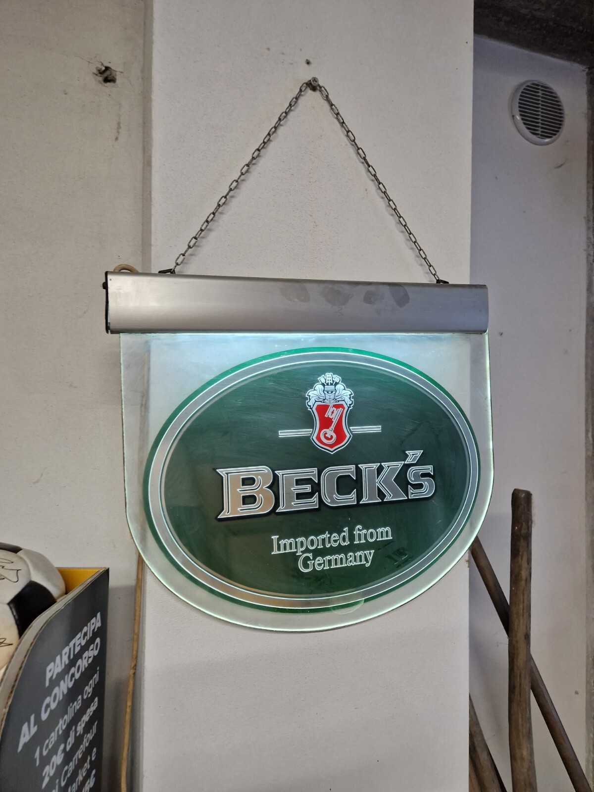 BECK’S Becks Beer Light Advertising Sign for Pub/Bar Working!