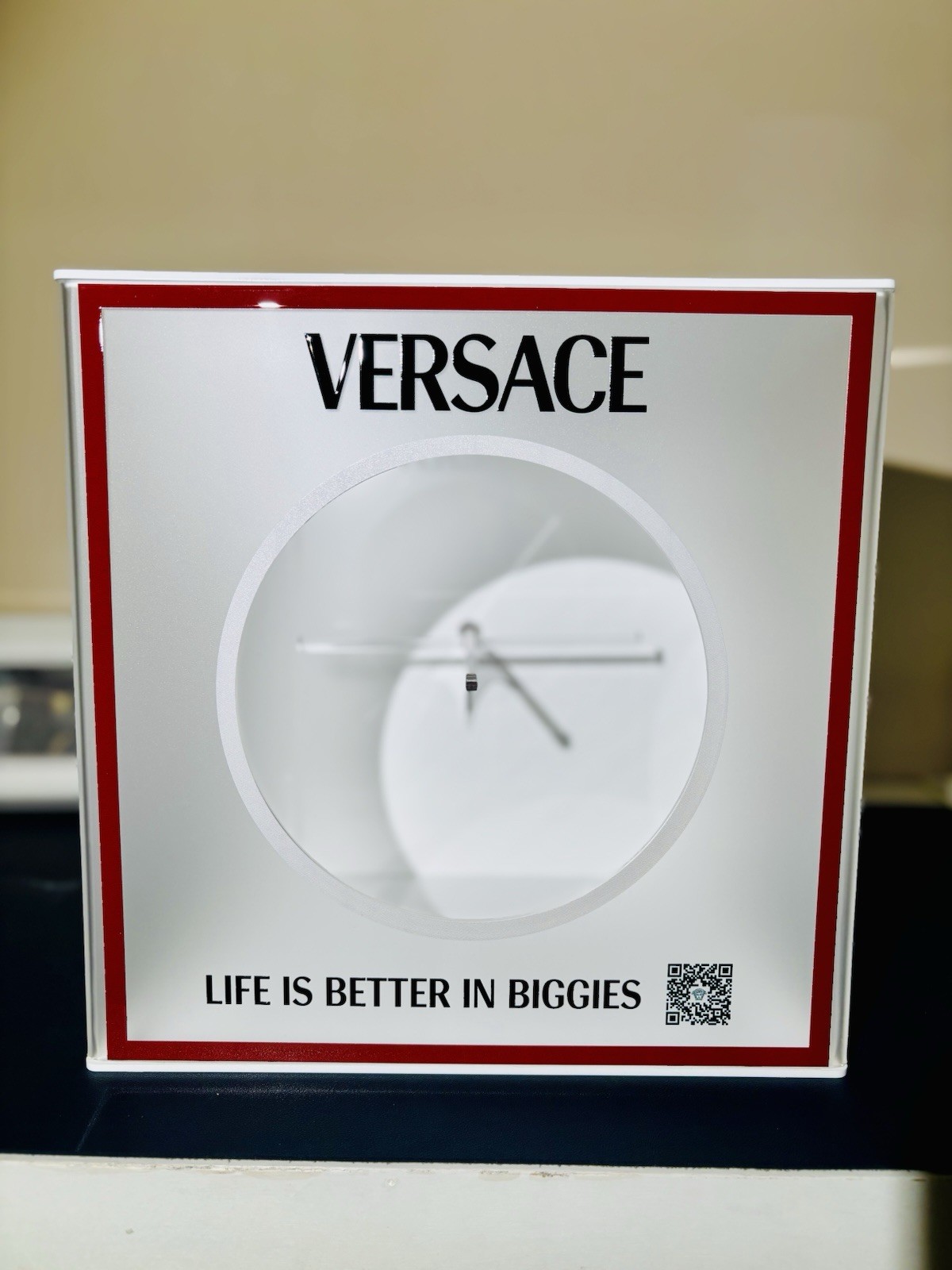 Versace Plastic Eyewear Presentation Box Single White/Red Holds 1 Sunglass