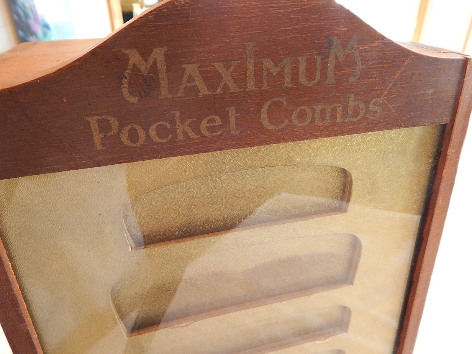 Vintage Barber Shop or Drug store Comb Display.Made by United Drug Co. Boston, M