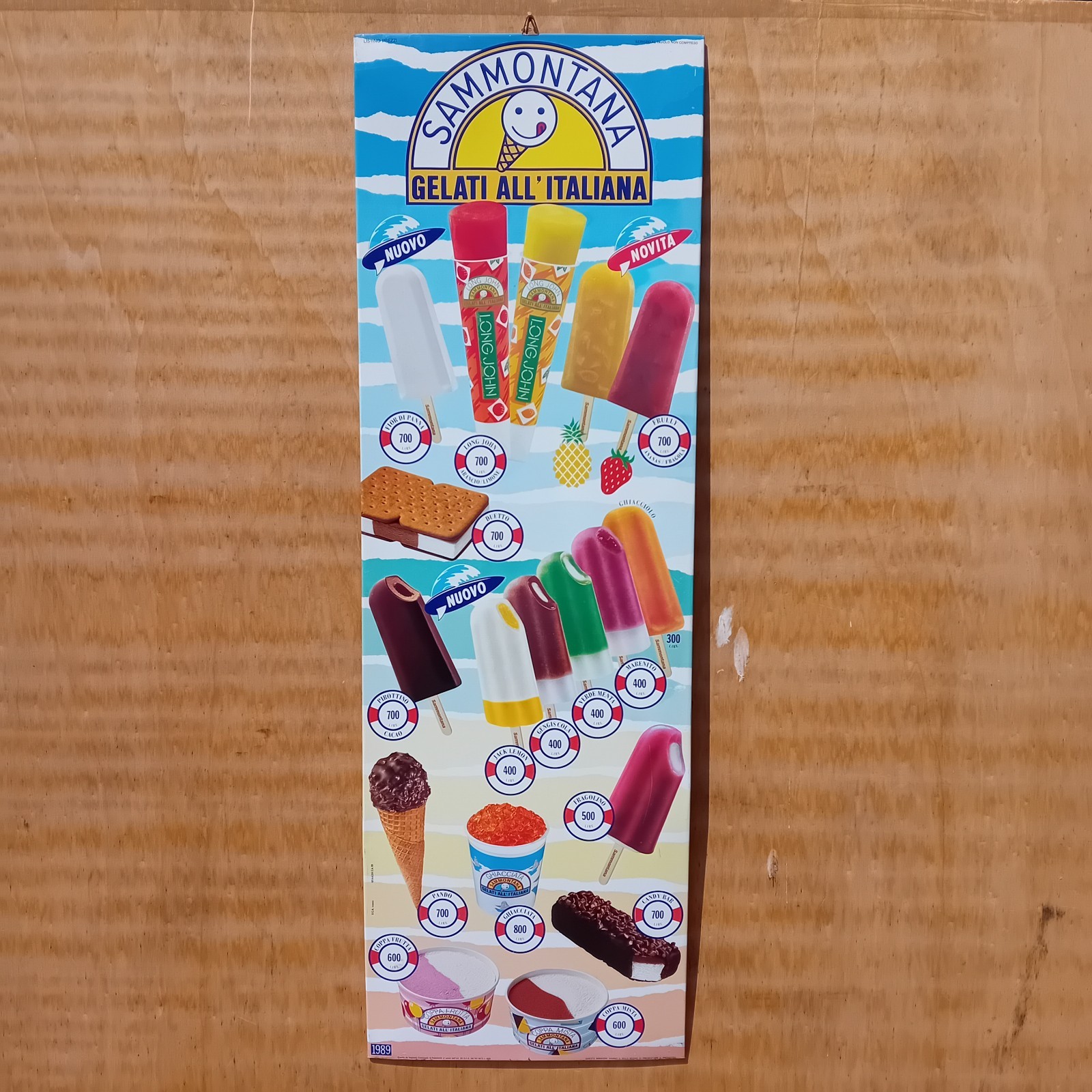 Ice Cream Table Sign Sammontana 1989