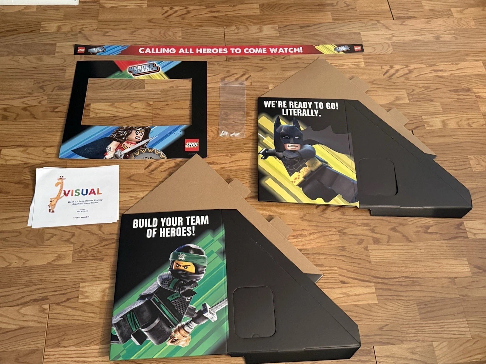 LEGO Heroes Needed Toys R Us Endcap Sign Kit