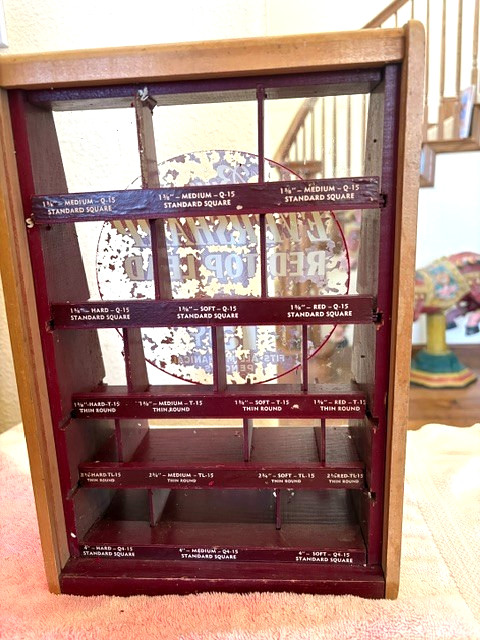 VINTAGE ~ “EVERSHARP RED TOP LEAD” GLASS DISPENSER/DISPLAY CASE (20TH CENTURY)