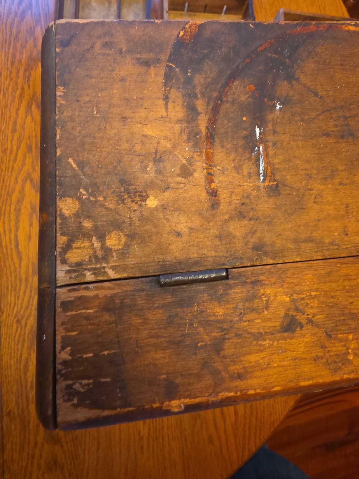 Vtg La Cross Beauty Shop Wood Drugstore Display Cabinet Manicure Tools READ