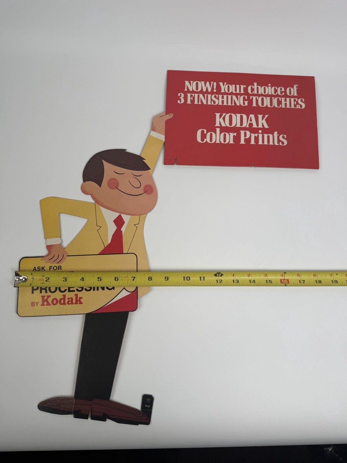 Vintage KODAK Camera FilmProcessing STORE DISPLAY VacucellCounter Sign 1960s NOS