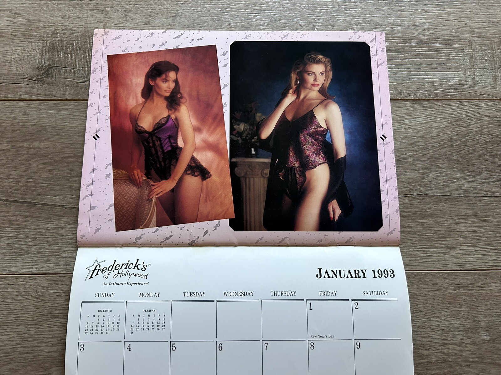 Vintage Fredericks Of Hollywood 1992 Sexy Lingerie Model Calendar