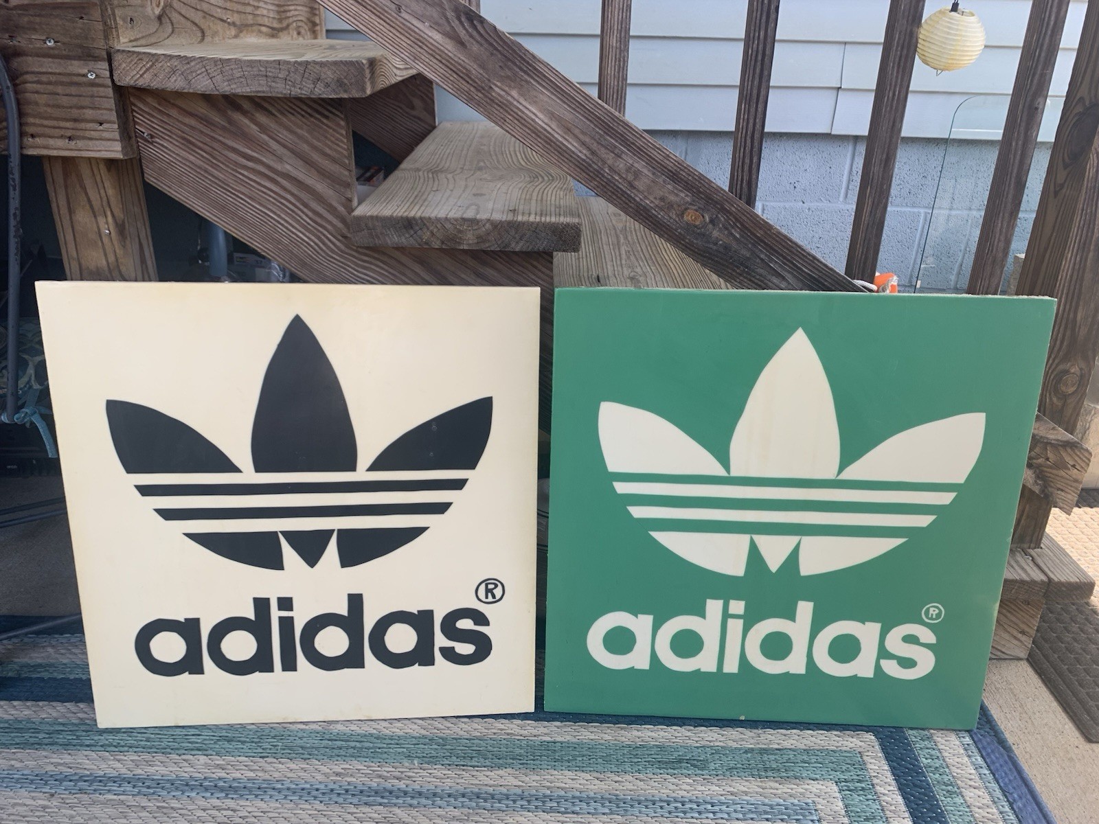 Vintage Foot Locker Adidas Wall Hanging/Display Signs 24×24