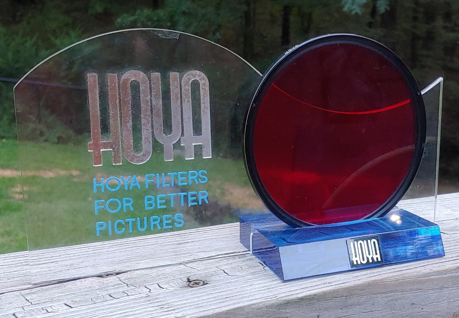 Hoya Filters Lens Countertop Store Display Advertising Vintage Piece 11″