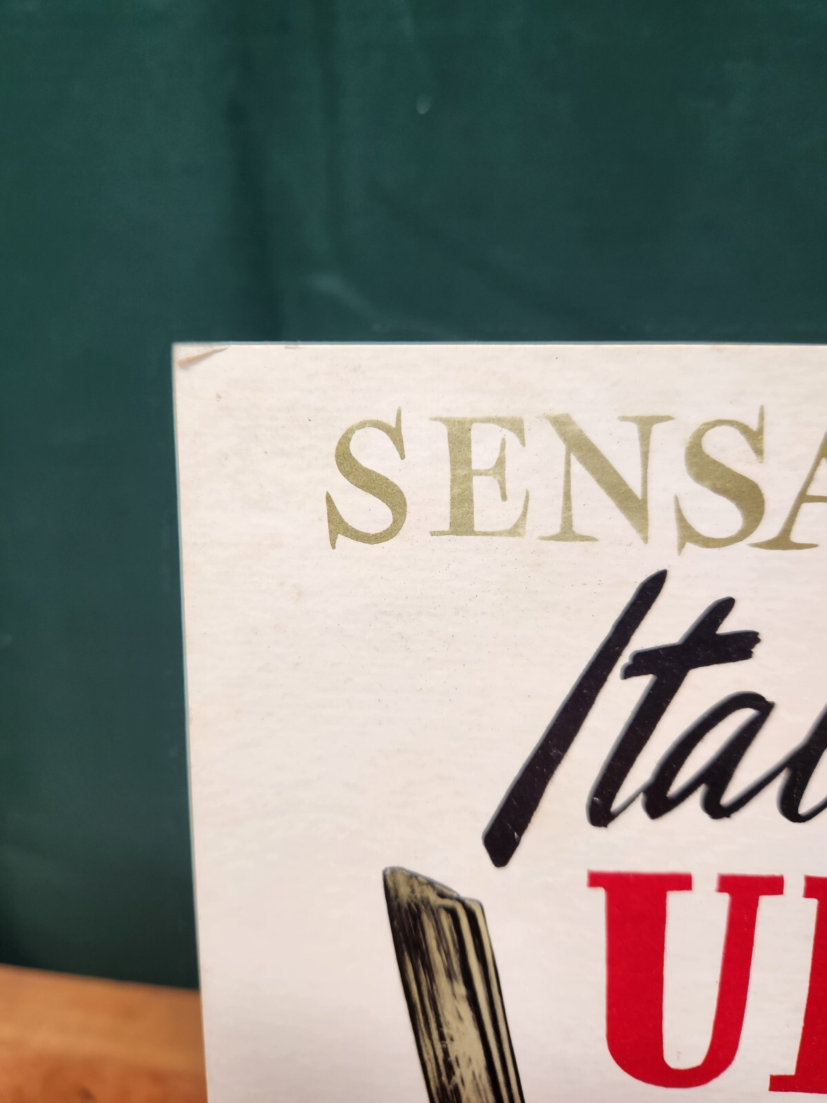 Vintage Ultra Fountain Pen Sign Store Display Cardstock Italian Import Easel