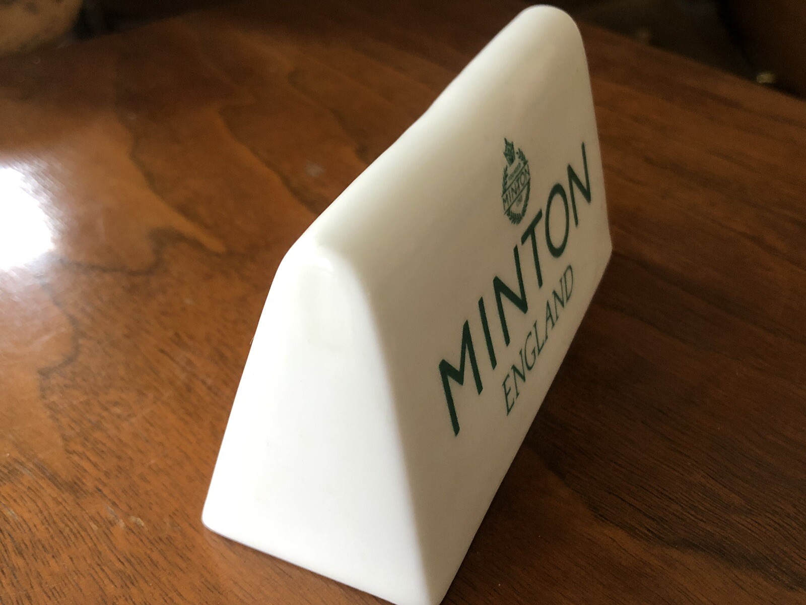 MINTON England China Store Counter Display Dealer Advertising Porcelain Sign