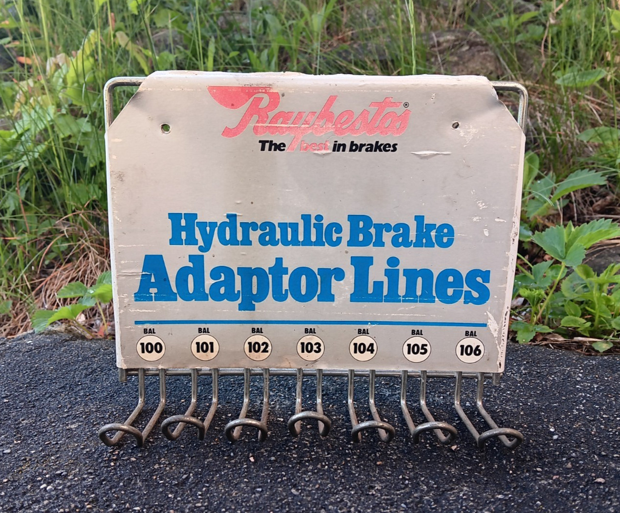 Vintage Raybestos Hydraulic Brake Adaptor Lines Store Display Rack