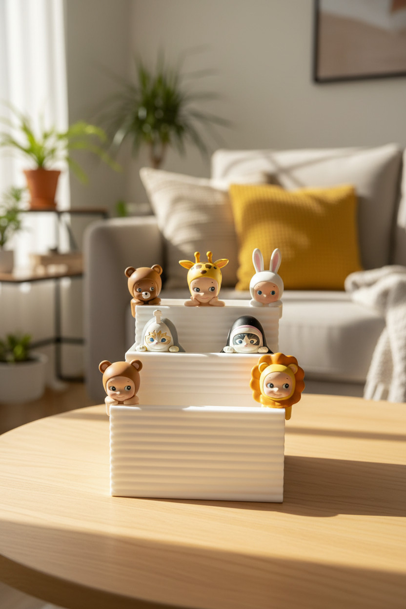 Sonny Angel Tiered Display Stand – Pastel Mini Toy Organizer
