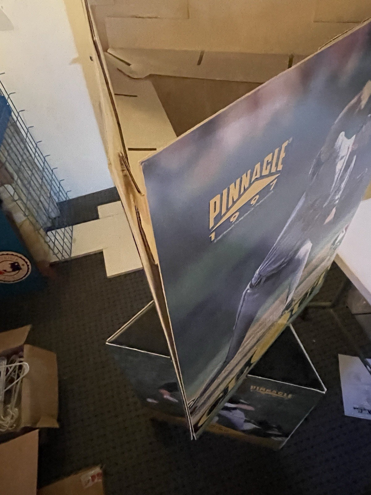 Griffey Jr 1997 Pinnacle Store Display 21” X 31” (6) Super Cards. Ripken Jeter
