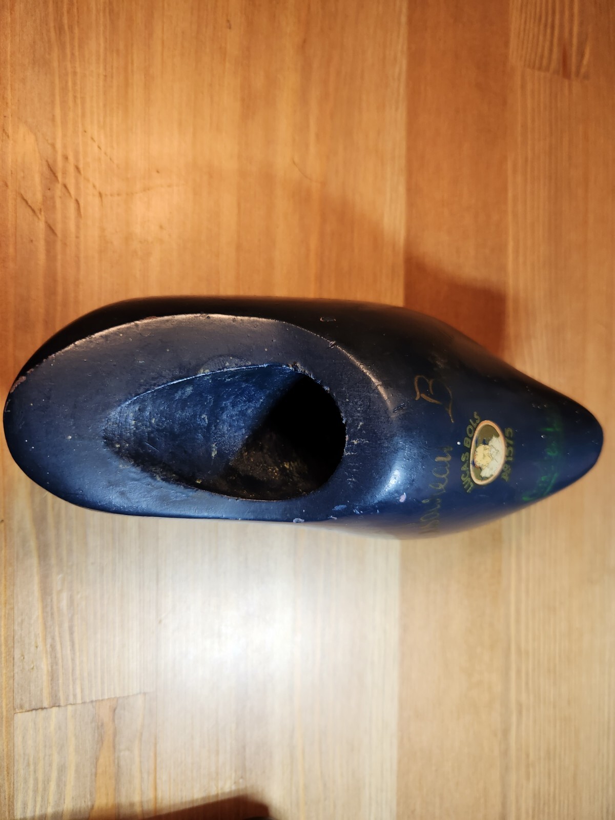 1900-1930 Dutch Travel Agency Souvenir Shoe. LUCAS BOLS 1575 Reisbureau Bergmann