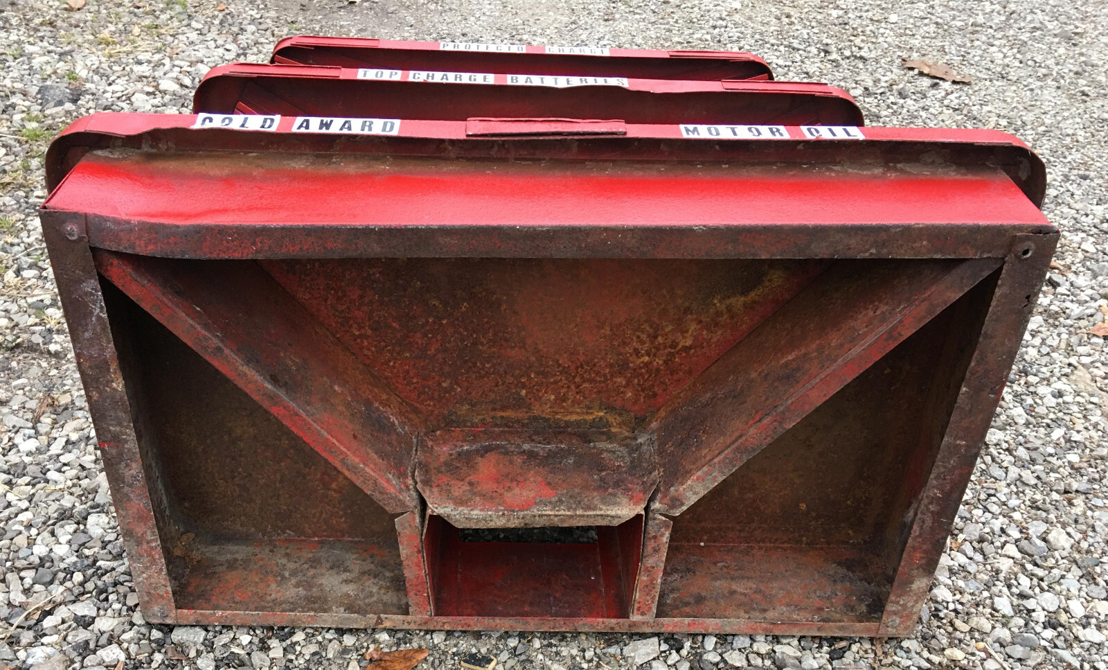 Atlas Battery Metal Display 3 Tier Shelf Rack vintage tire gas oil garage stand