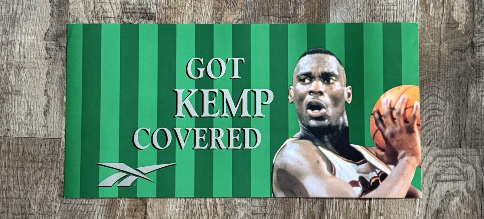 Vintage Reebok Footlocker Shawn Kemp Poster Shoe Sneaker Store Display