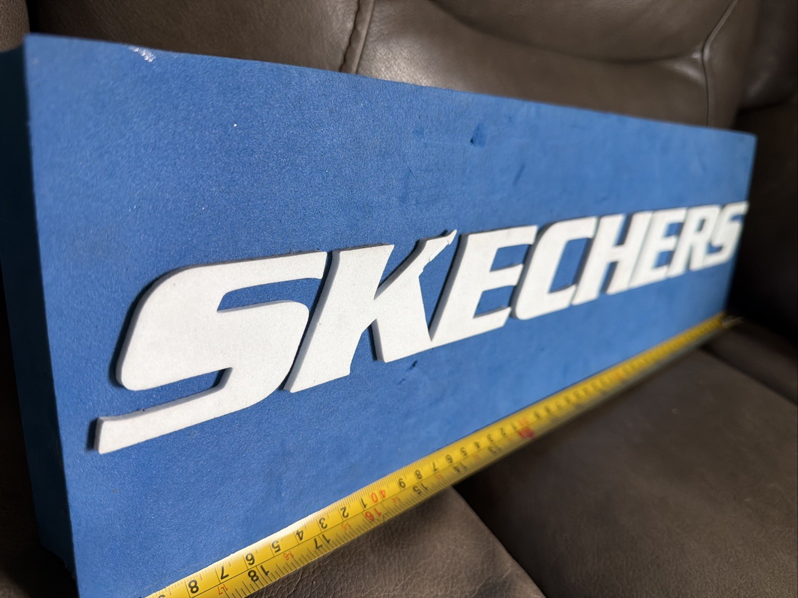 Rare Skechers Retail Display Sign Promo Footwear Shop Advertisement Blue Shoes