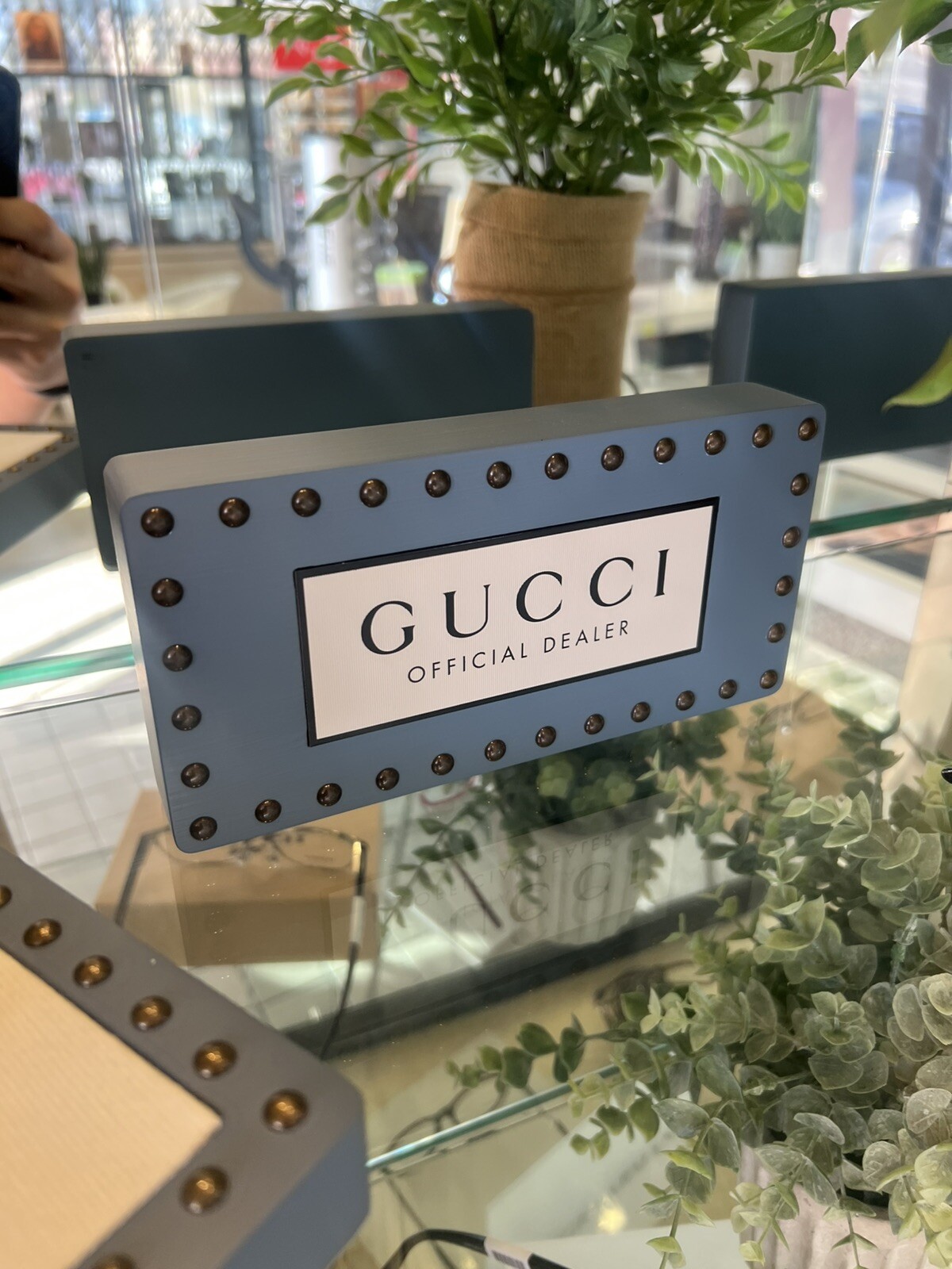 GUCCI DISPLAY Official Dealer Logo Sign Plaque