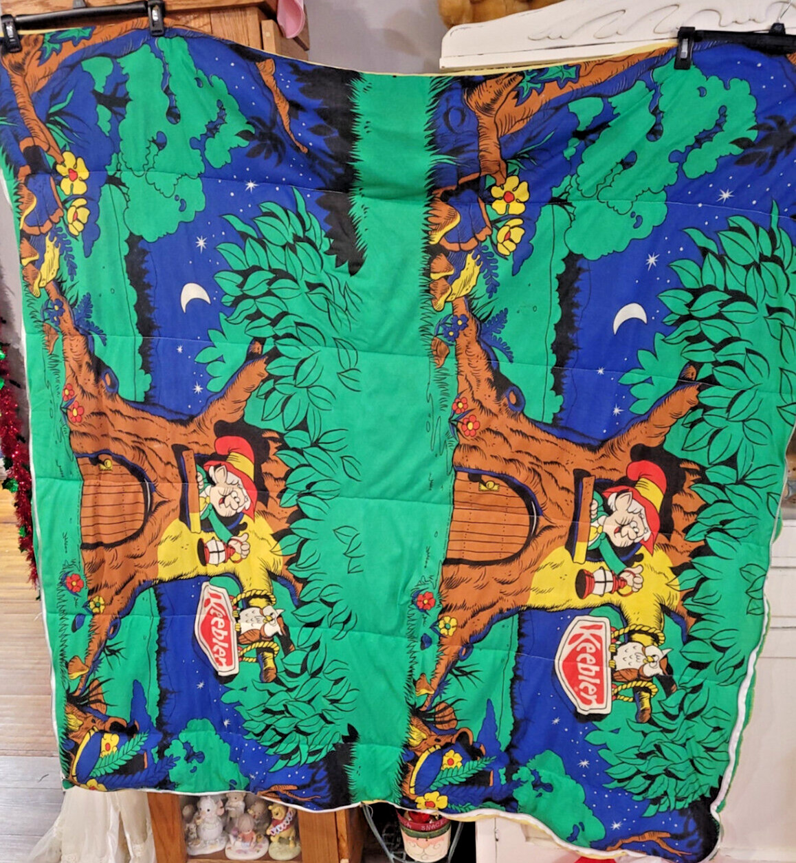 1984 Vintage Keebler Elves Cookie Elf Treehouse Sleeping Bag Very Rare