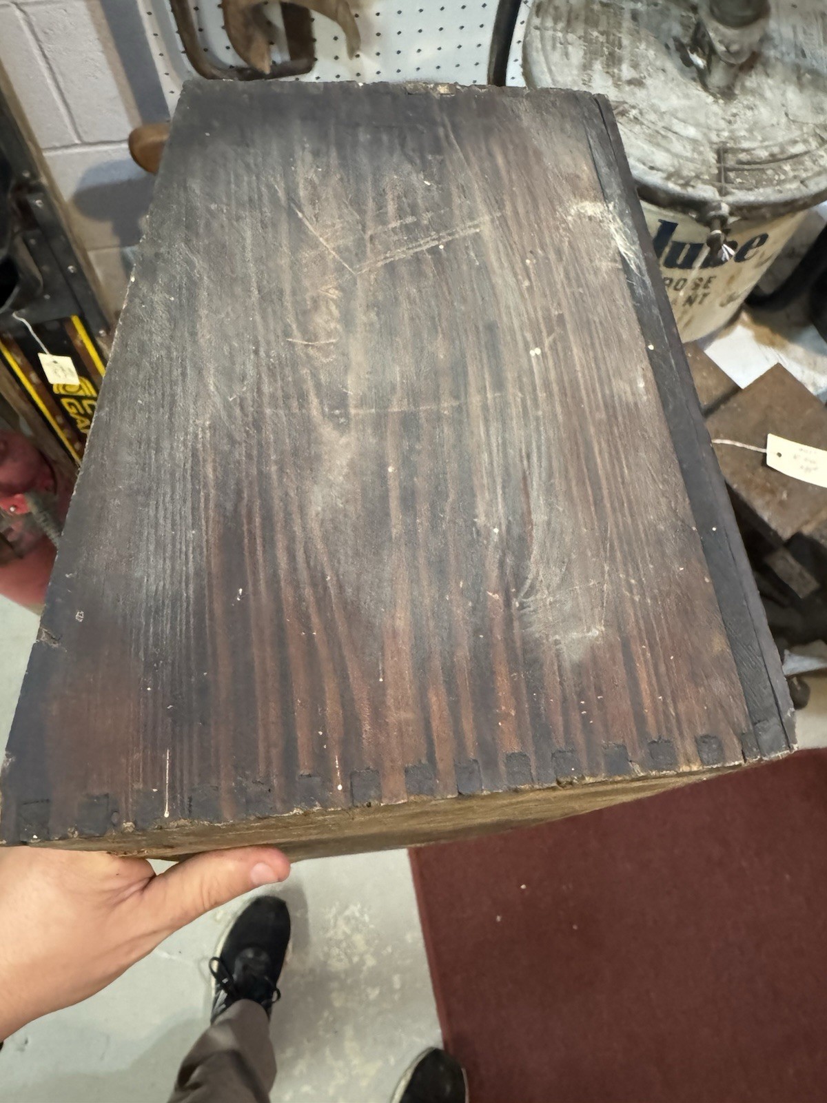 ANTIQUE 1920s PUTNAM FADELESS DYES WOOD ADVERTISING CABINET STORE DISPLAY