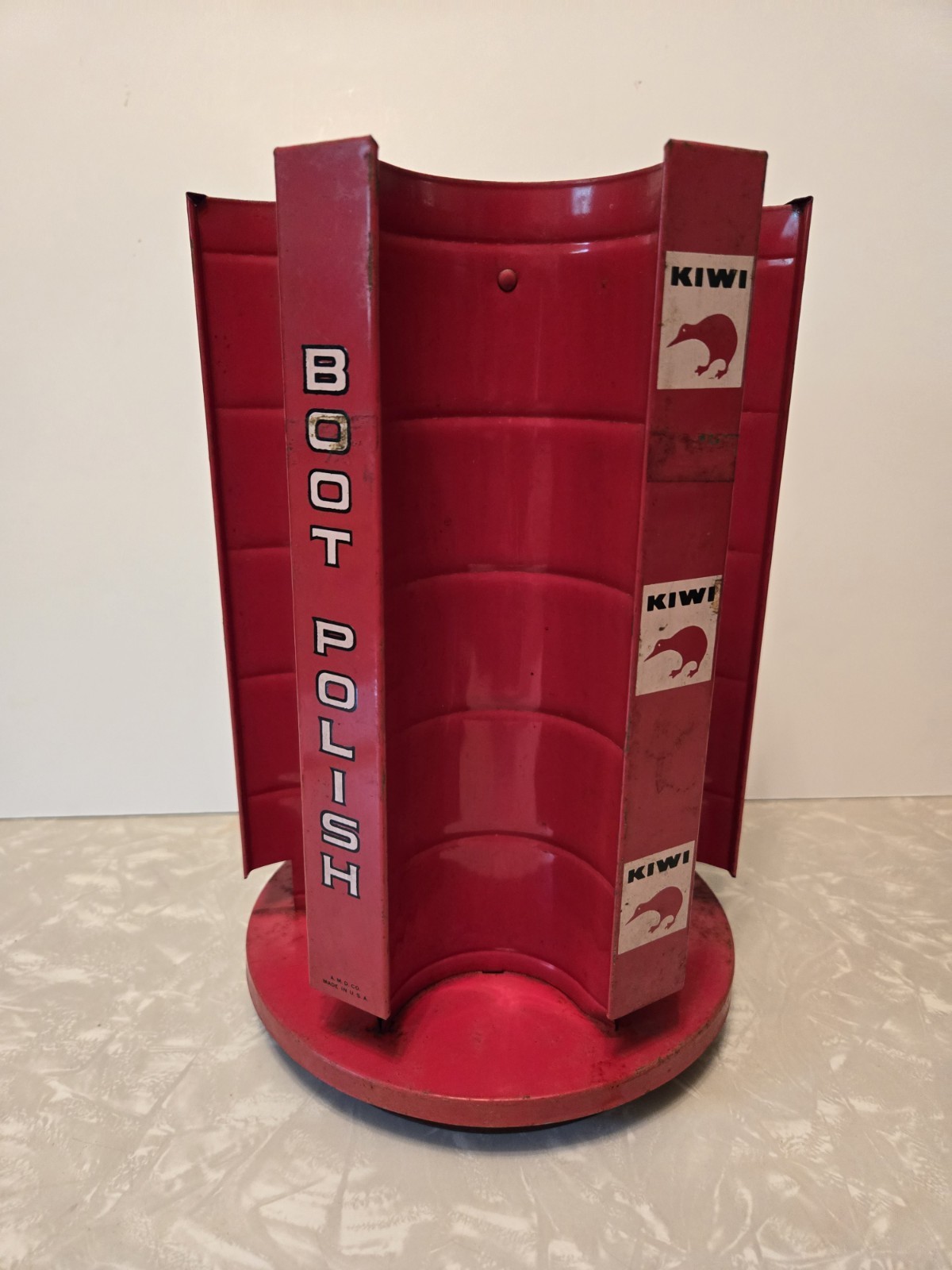 Vintage 40s/50s Kiwi Boot Polish Rotating Spinning Store Counter Display Rack