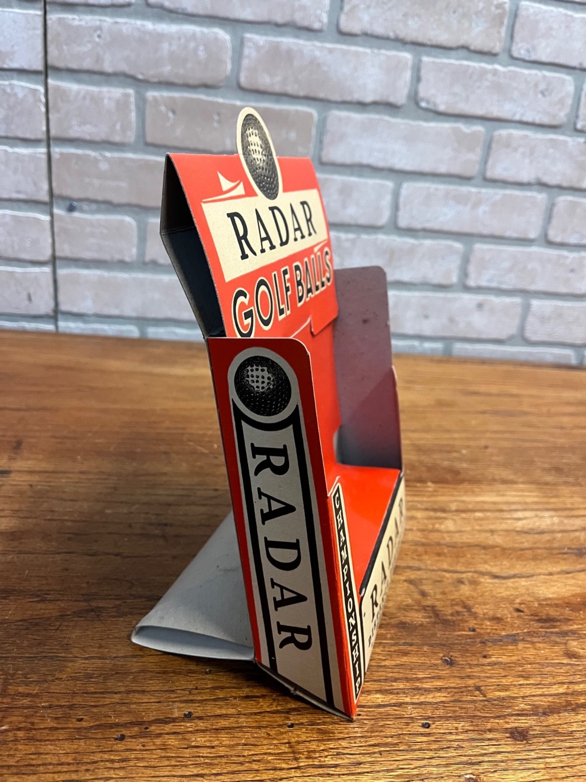 Vintage Radar Golf Balls Store Counter Top Display Advertising Sign