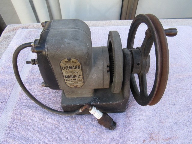 Eisemann magneto antique vintage counter top sales display? Hand crank. AM type