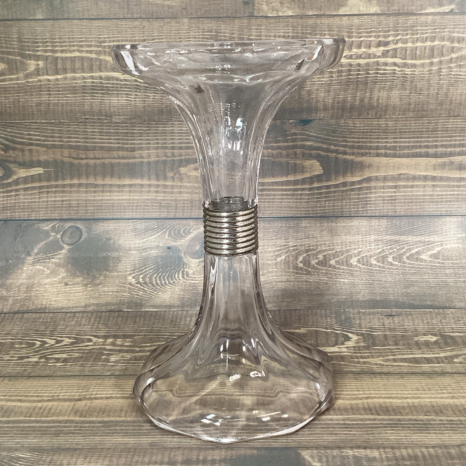 Vintage Glass Drugstore Shelf Riser Soda Fountain 8.25″ – Hat Display Pedestal