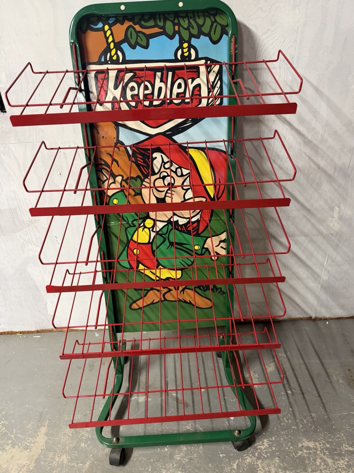 Vintage Keebler Elf Store Display Rack Double Sided Graphics Advertising