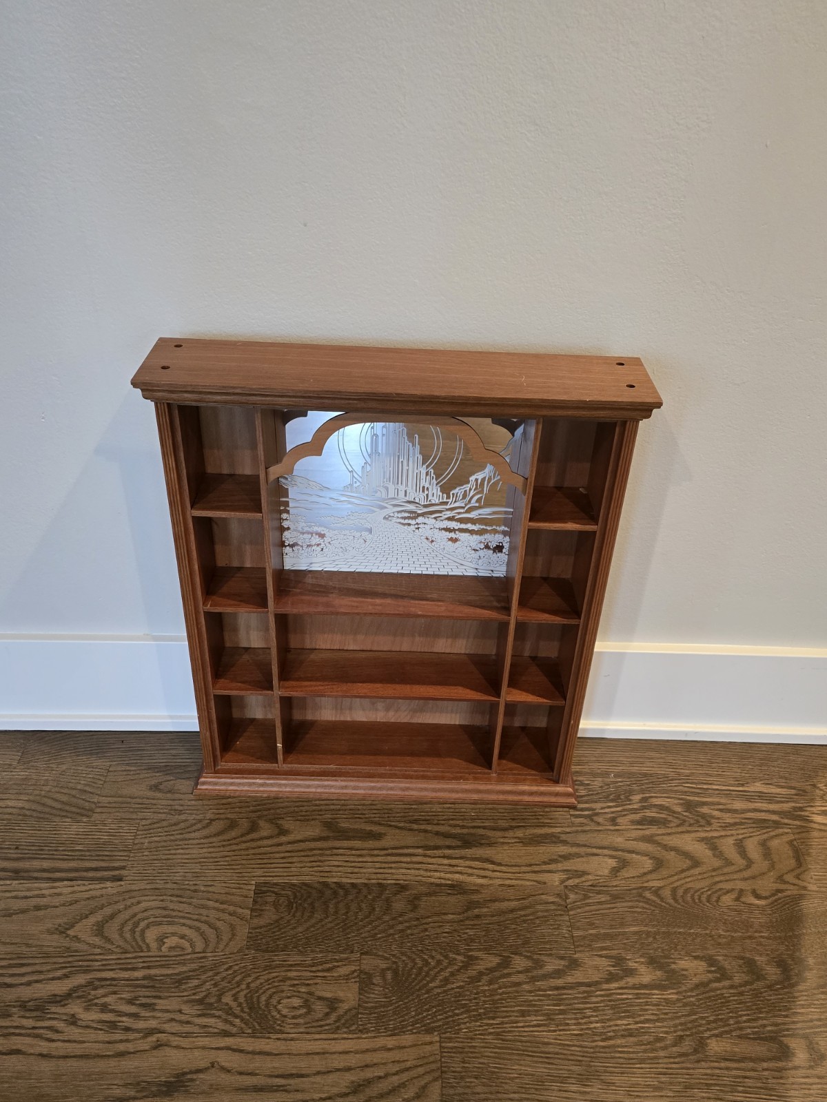 Vintage Franklin Mint Wizard of Oz Wooden Hanging Figurine Display Cabinet ONLY