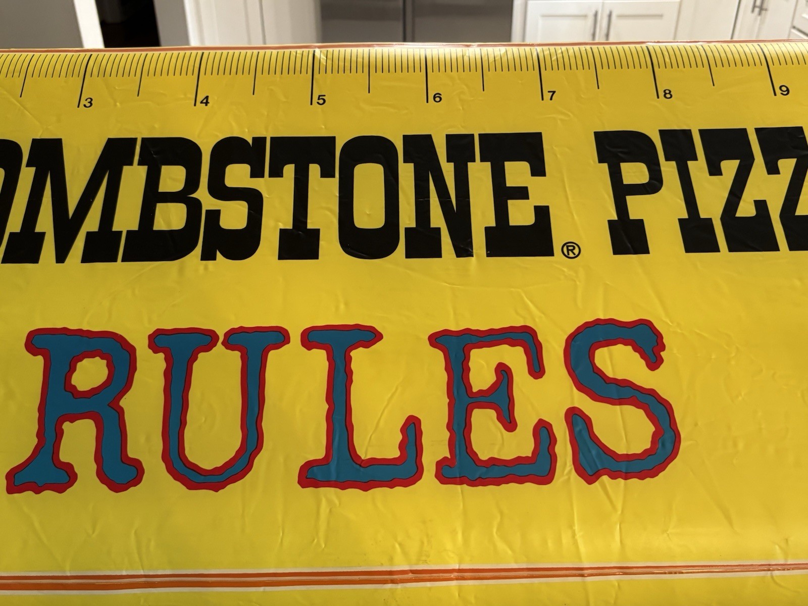 Inflatable Tombstone Pizza Rules Store Display – Approx. 4 Ft Long – Read Desc.