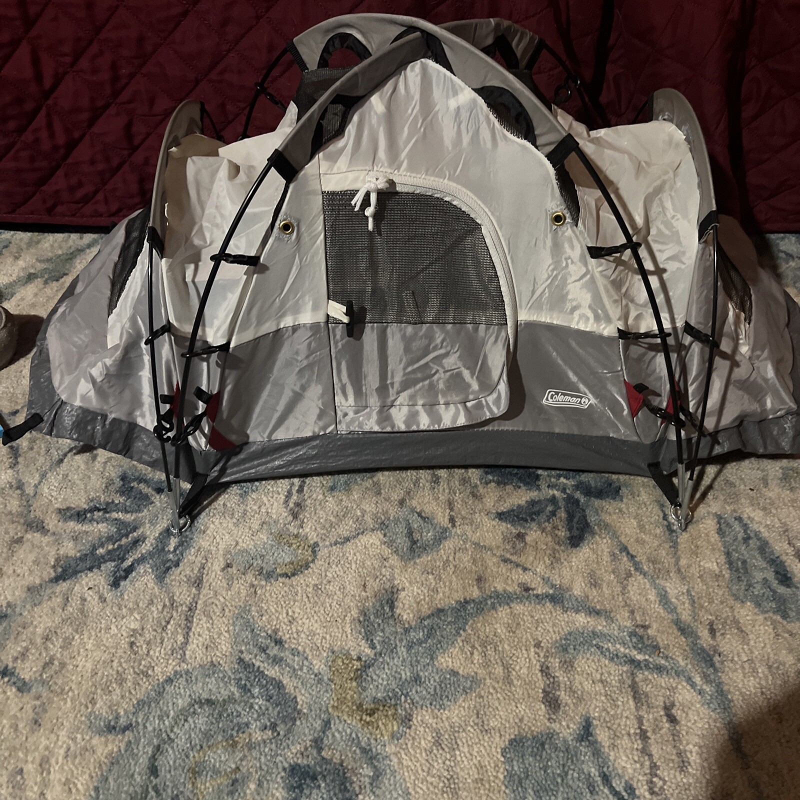 Coleman Store Display Tent Green White Excellent Condition Barbie Cat Dog Doll