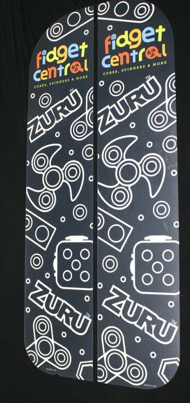 Lot of 2 – Toys R Us Geoffrey Retail Sign Store Aisle Display Zuru Fidget Black