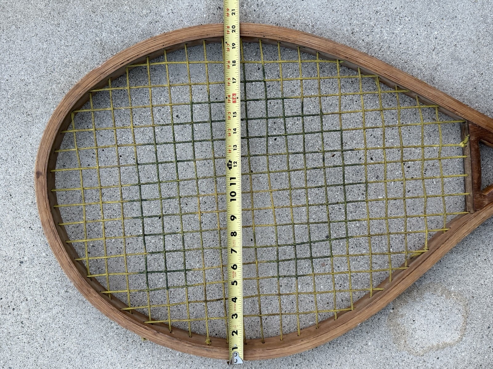 GIANT 56″ Vintage Wood Tennis Racquet Display Advertising Store Prop | Rare Size