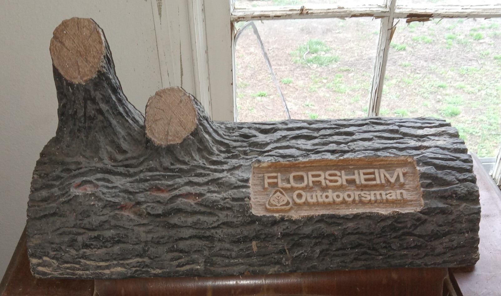 Vintage FLORSHEIM OUTDOORSMAN Faux Log Shoe Display