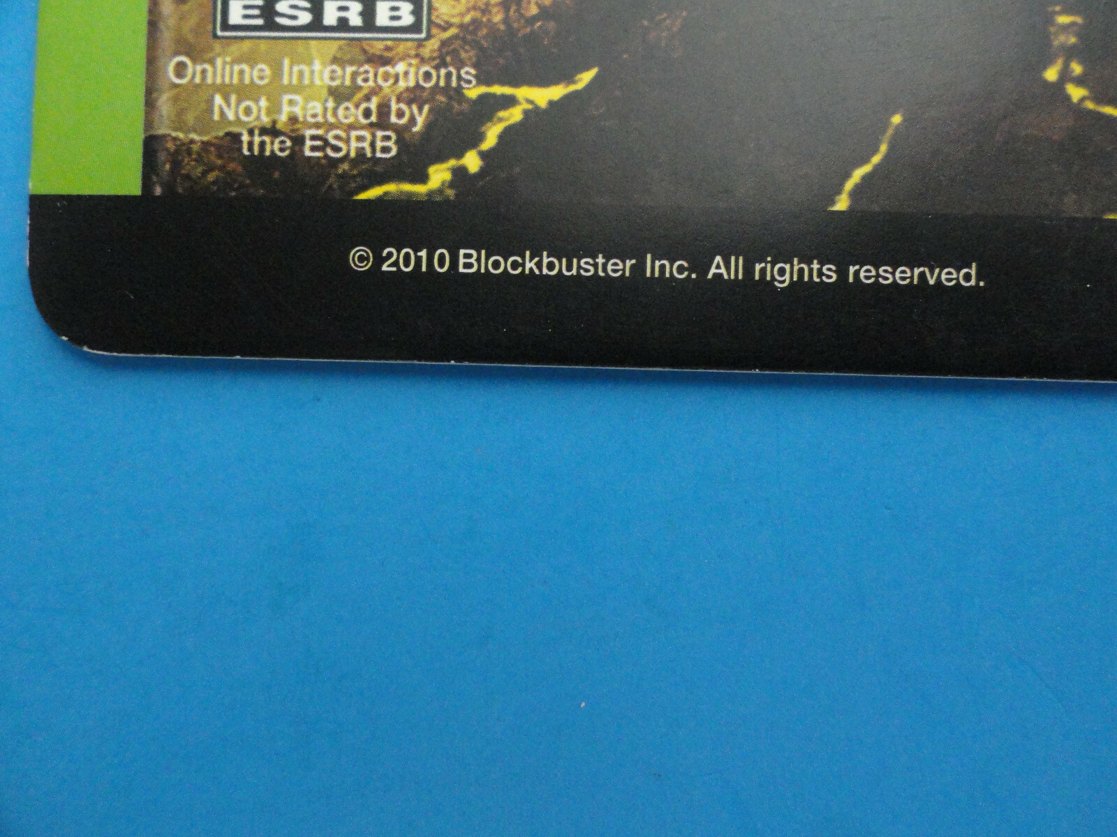 XBOX 360 GEARS OF WAR 3 BLOCKBUSTER VIDEO STORE SHELF DISPLAY BACKER CARD