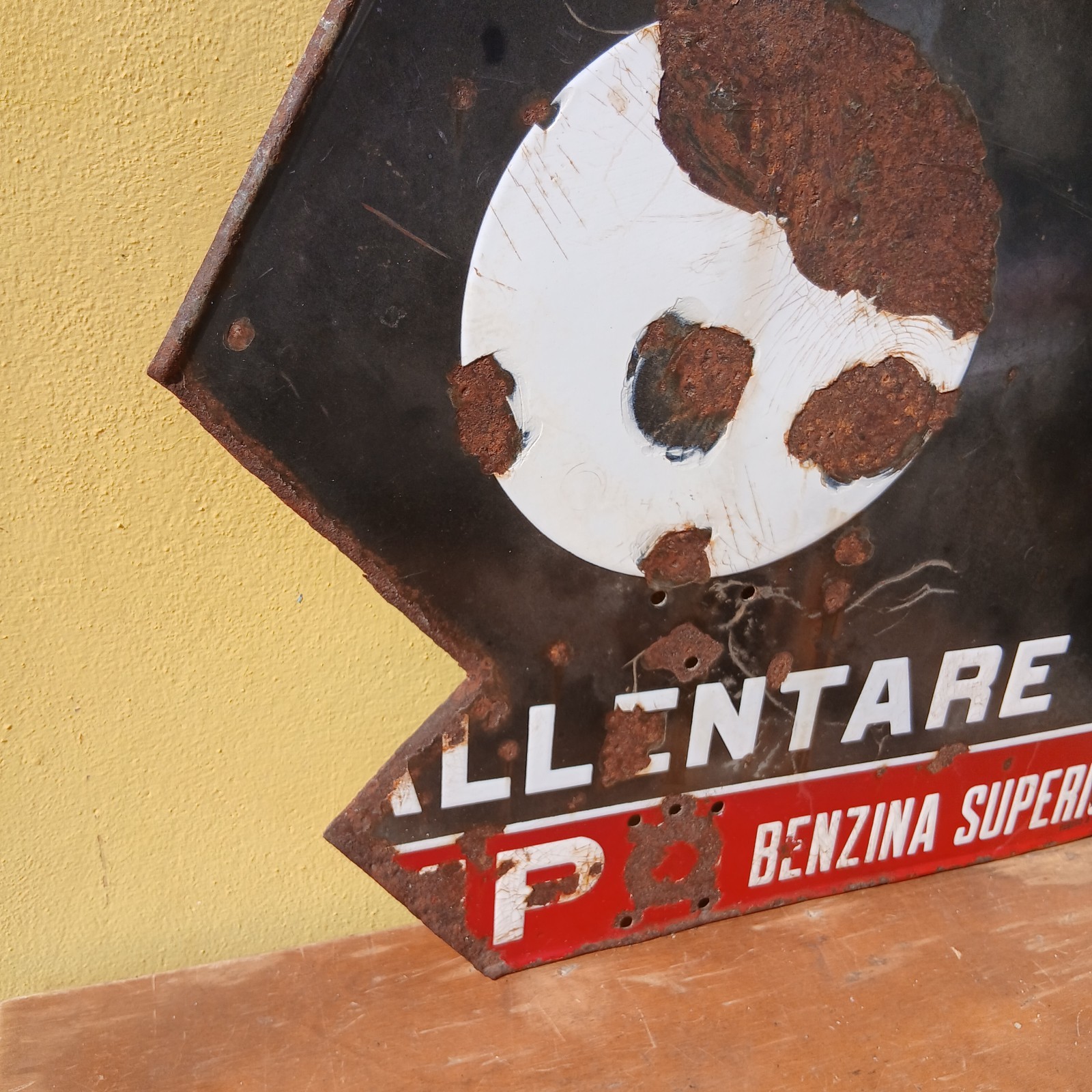 Italian Touring Club CTI Enamel Table Sign