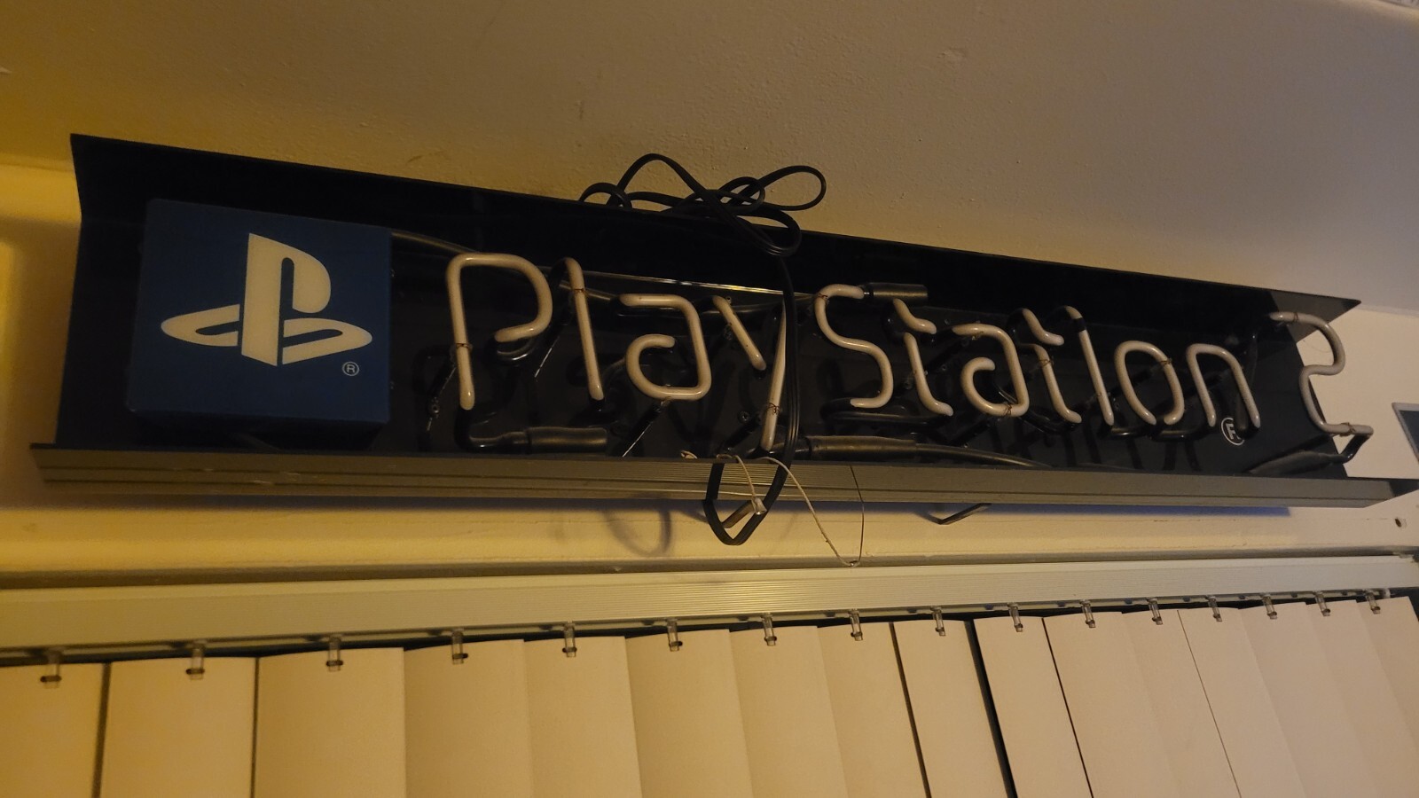PlayStation 2 GameStop Retro Blue Neon Storefront Light ✨️