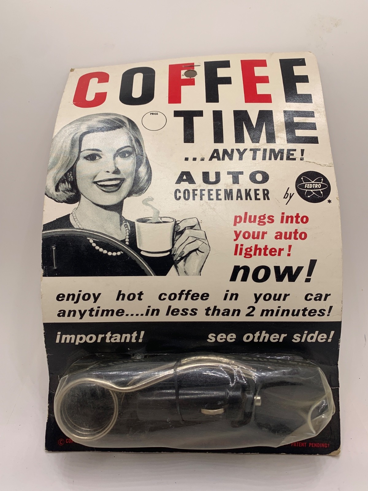 Coffee Time Anytime Auto Coffeemaker By Fedtro Vintage Mid-Centuy Advertising