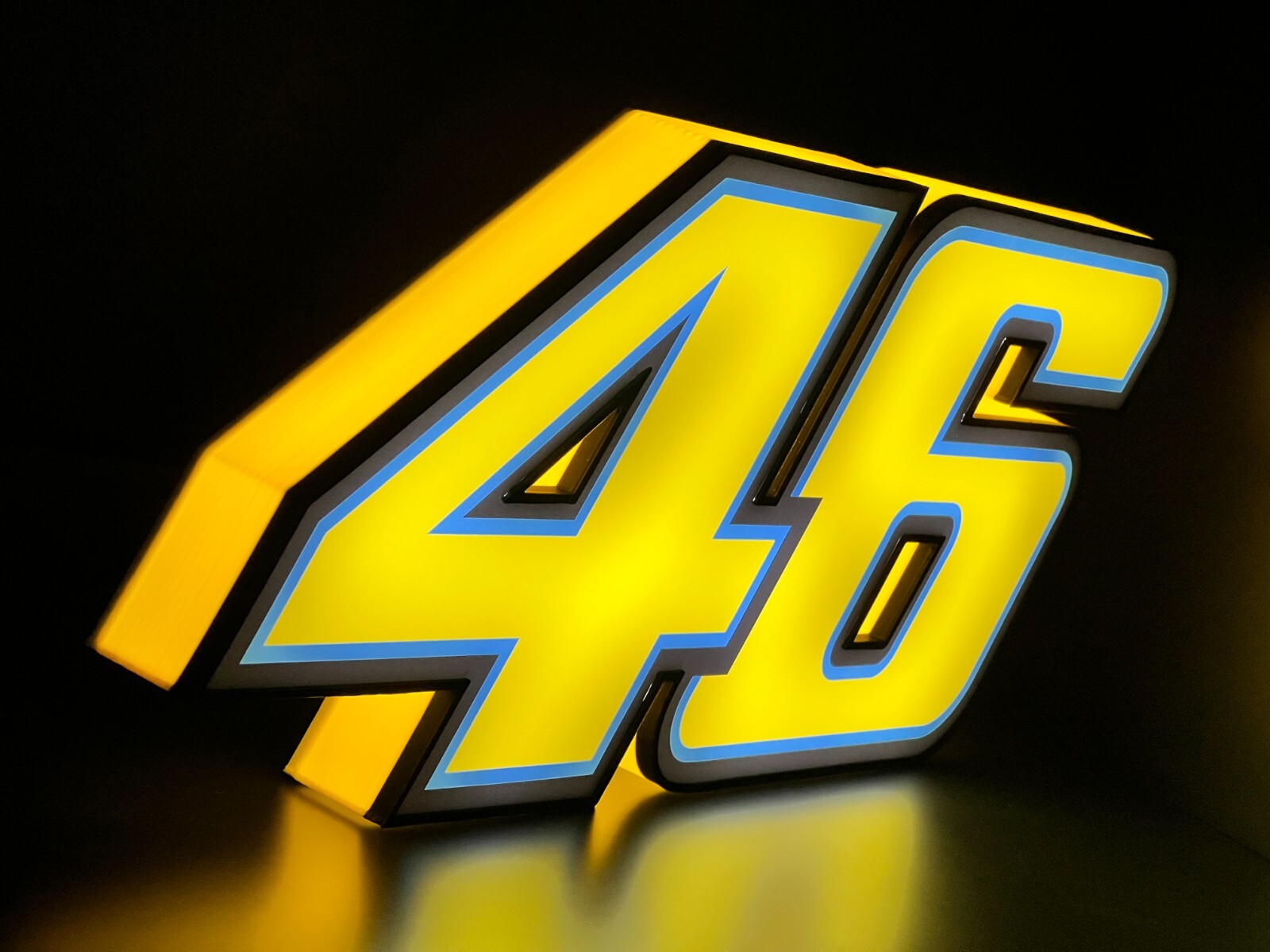 Valentino Rossi Insegna targa luminosa moto gp lighted sign led 46 logo