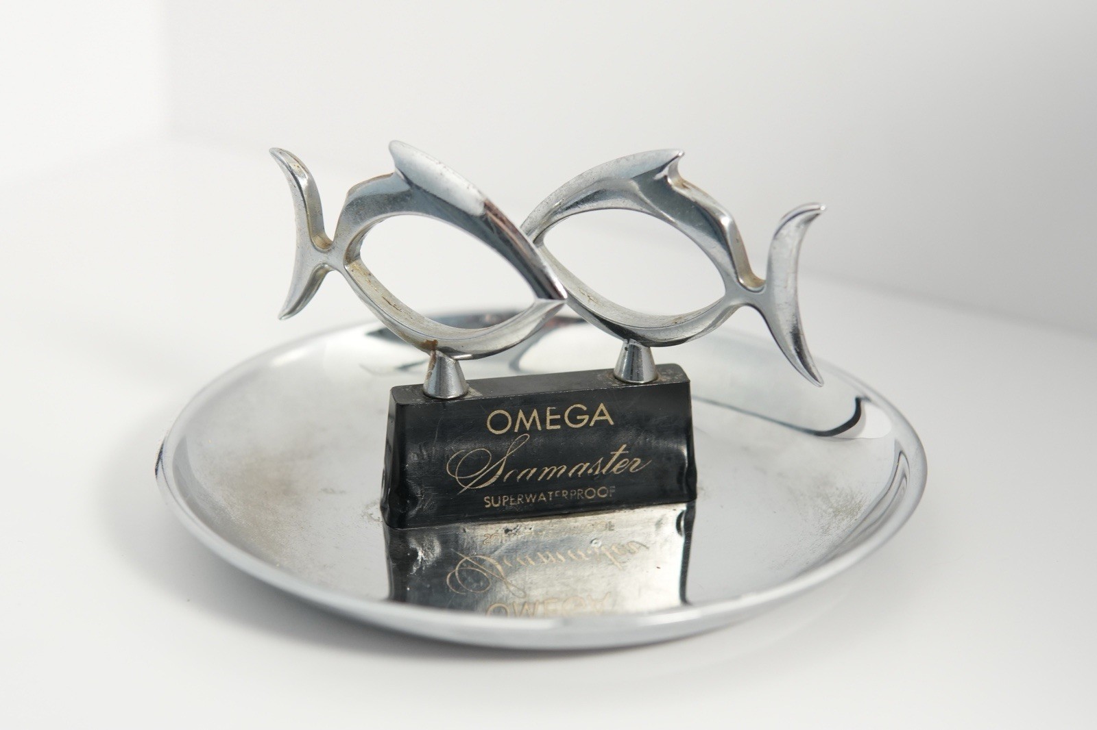 Omega Seamaster Superwaterproof 2 Fish Ashtray Tray Rare