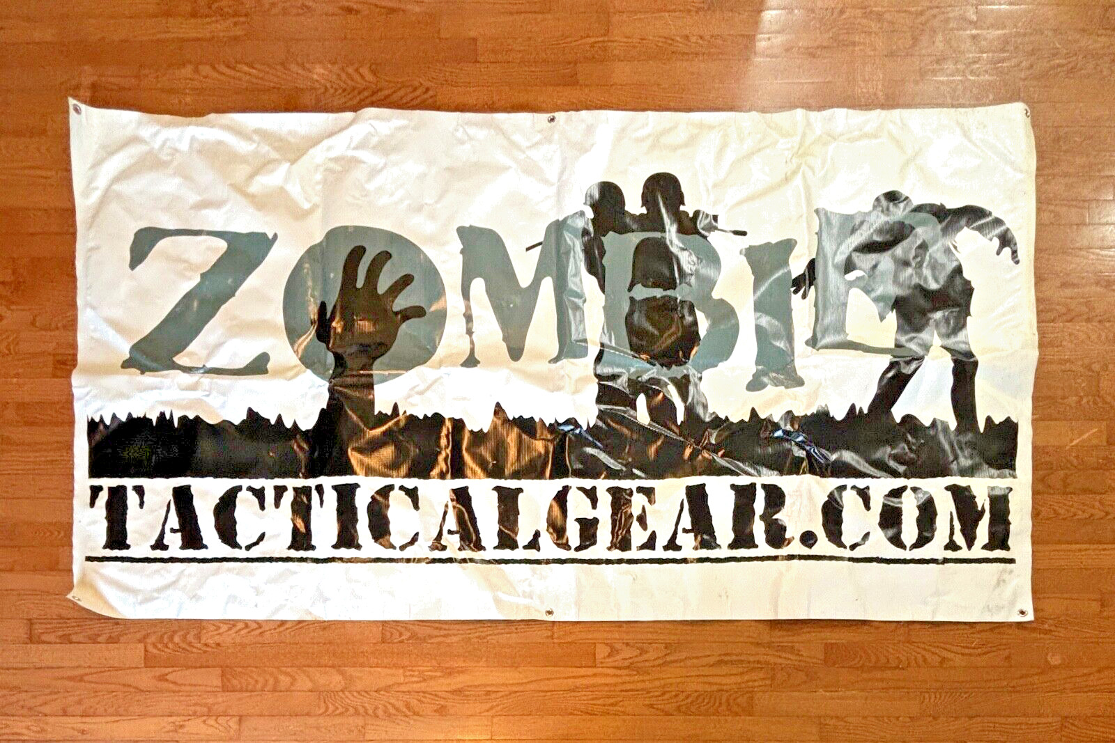 ZOMBIE Tactical Gear Large Promo Vinyl Banner Advertising Sign 88″x47″ Two-Sided