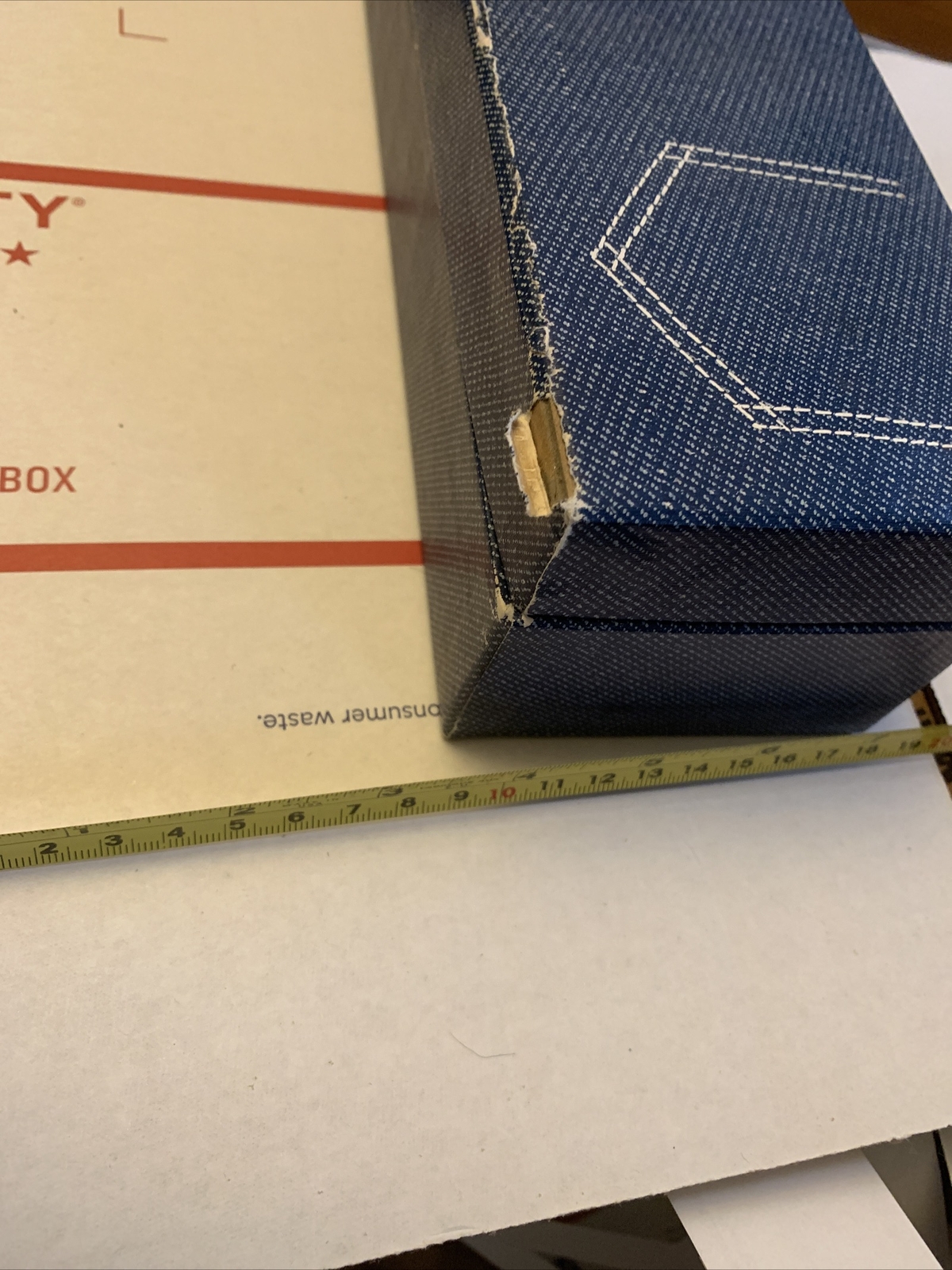 vintage jewelry box display BLUE JEANS salesman display box