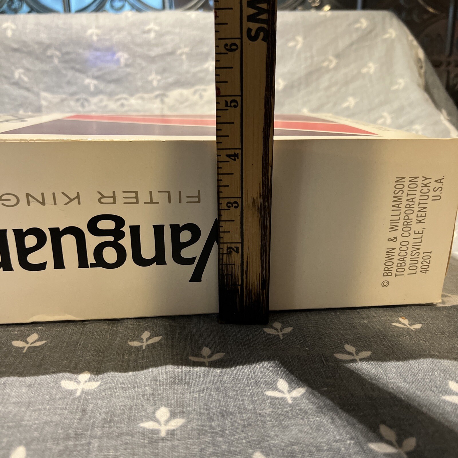Rare Vtg 1973 Vanguard Cigarette Pack Cardboard Advertising Unused Store Display