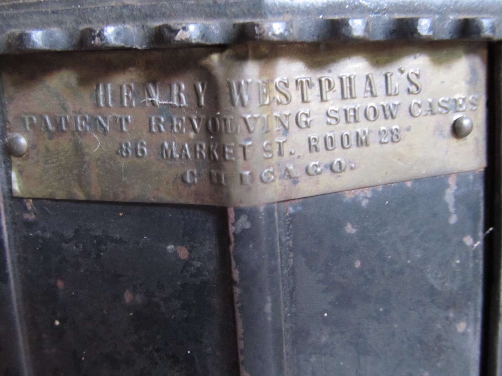 1880’s Henry Westphal’s Countertop Rotating Store Screw Bolt Shot Cabinet