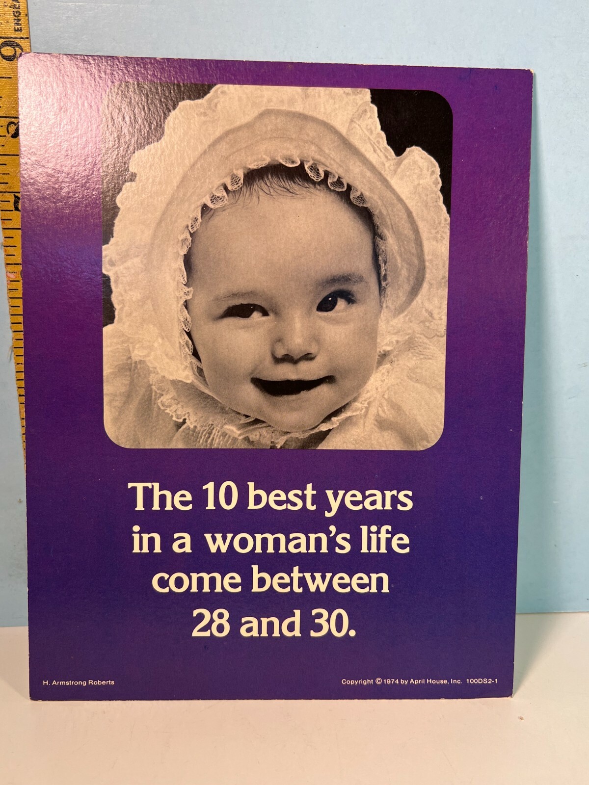 1974 April House Comical Mother & Baby Cardboard Standee