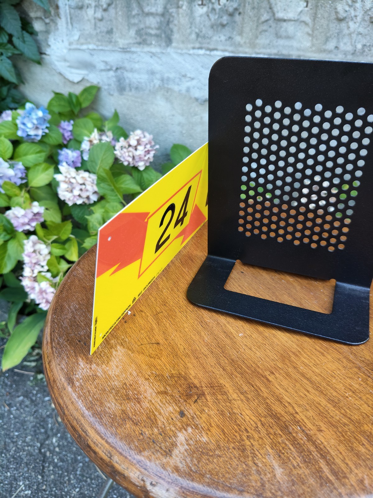 Small 24V Sign, 1960s, Montecatini Edison, Plastic