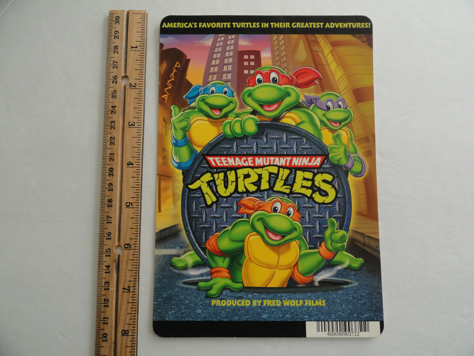 TEENAGE MUTANT NINJA TURTLES – BLOCKBUSTER VIDEO BACKER CARD 5″X8″ NO MOVIE