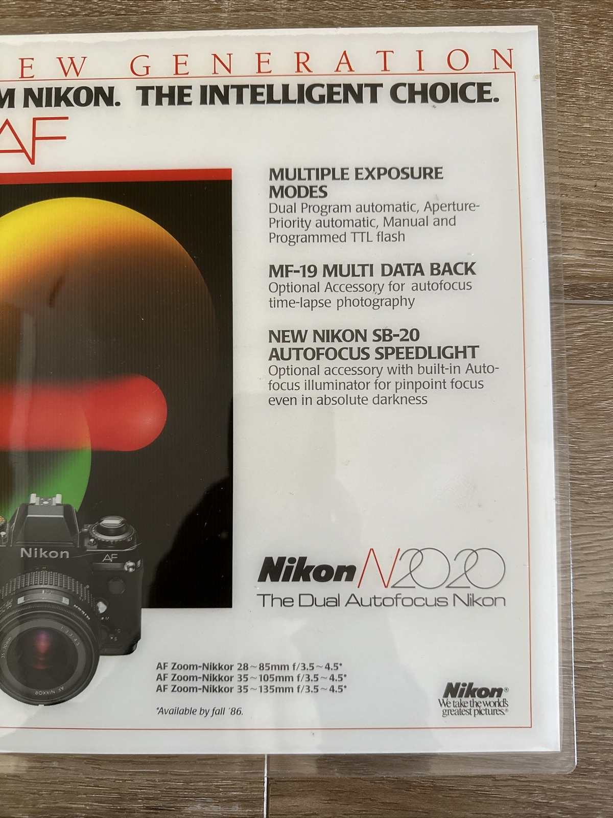 Vintage Nikon Autofocus Compacts Camera Advertising Display Sign Counter Mat