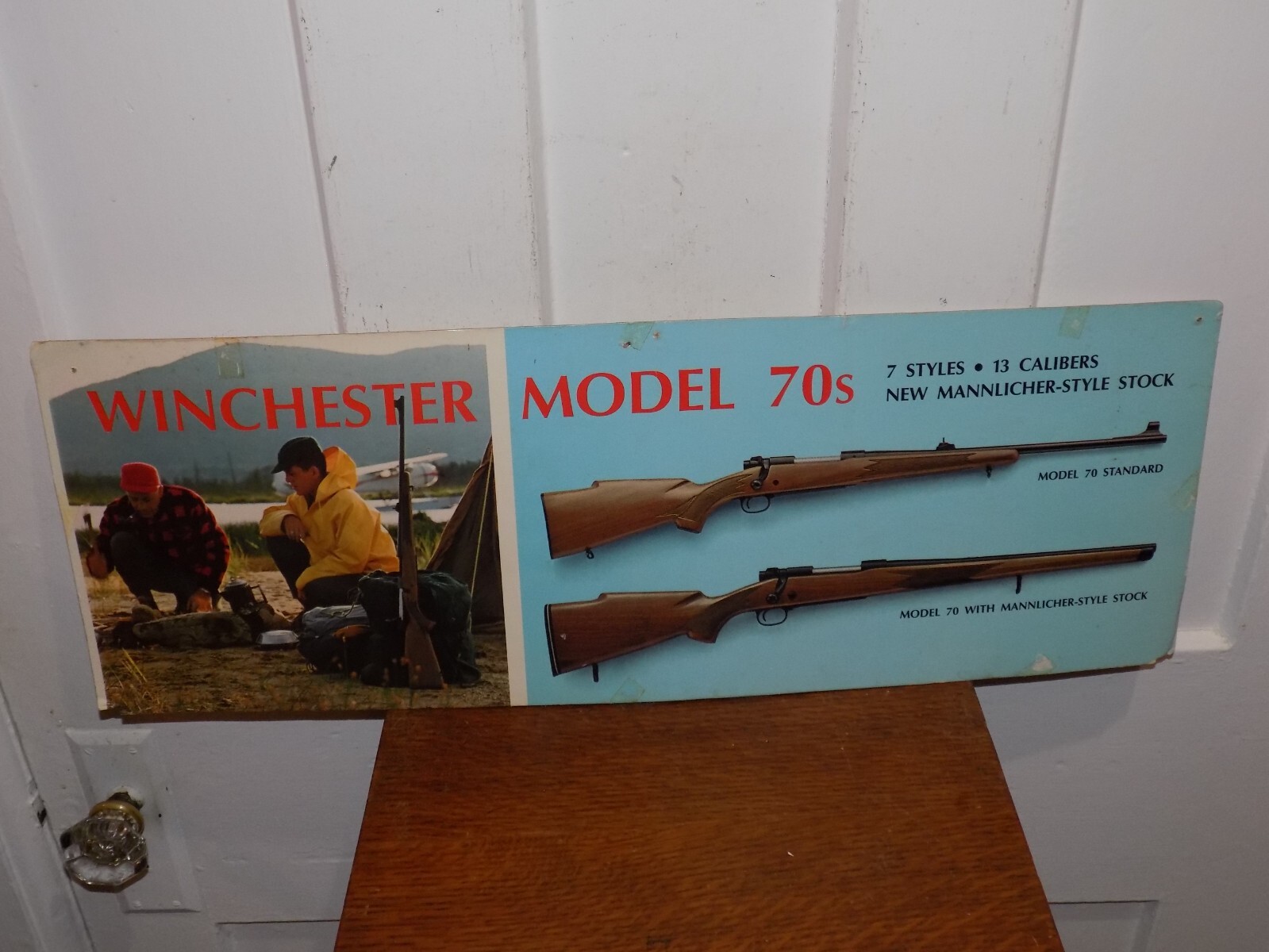 Vintage Winchester Model 70’s Cardboard Store Display Sign