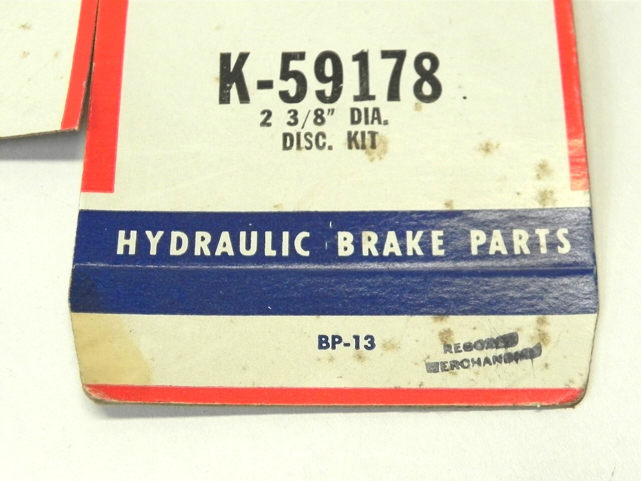 VINTAGE NIEHOFF HYDRAULIC BRAKE PARTS DISPLAY BOX *BOX ONLY* #BP-13 NEW UNUSED